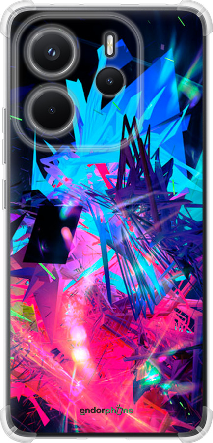 Силикон с усиленными углами чехол Абстрактный чехол для Xiaomi Redmi Note 14 4G - 4681sp-3903 изображение 