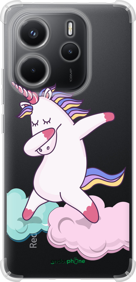 Силикон с усиленными углами чехол Единорог для Xiaomi Redmi Note 14 4G - 4702sp-3903 изображение 