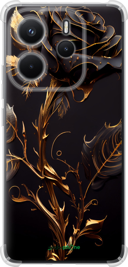 Силикон с усиленными углами чехол Роза 3 для Xiaomi Redmi Note 14 4G - 5552sp-3903 изображение 