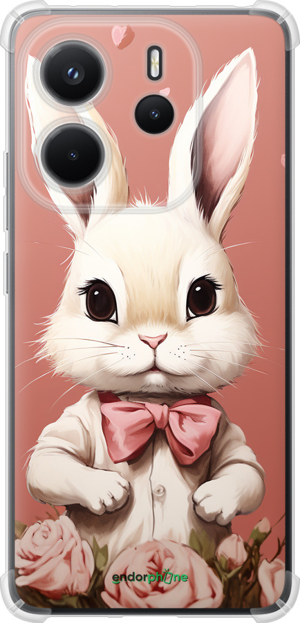 Силикон с усиленными углами чехол Зайчик для Xiaomi Redmi Note 14 4G - 5669sp-3903 изображение 