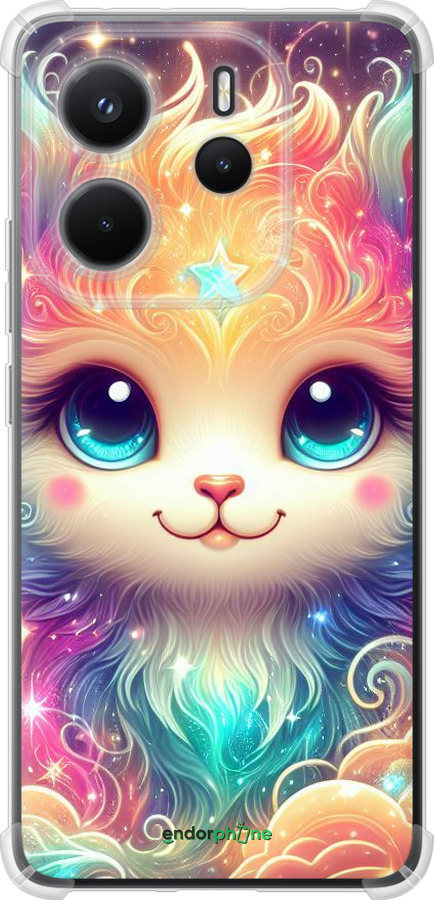 Силикон с усиленными углами чехол Сказочный котенок для Xiaomi Redmi Note 14 4G - 5813sp-3903 изображение 