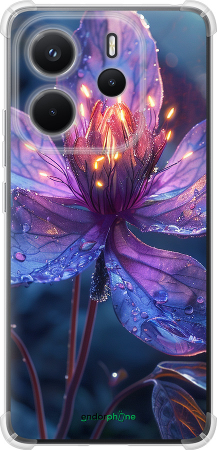 Силикон с усиленными углами чехол Магический цветок для Xiaomi Redmi Note 14 4G - 6038sp-3903 изображение 