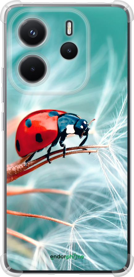 Силикон с усиленными углами чехол Божья коровка для Xiaomi Redmi Note 14 4G - 6049sp-3903 изображение 