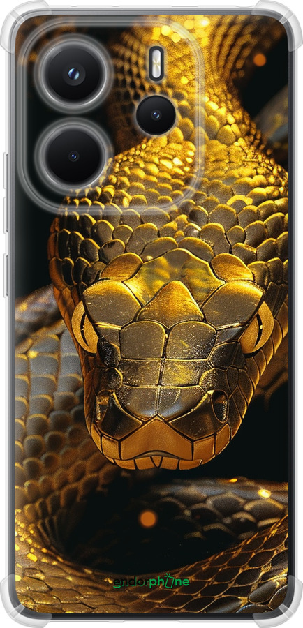 Силикон с усиленными углами чехол Golden snake для Xiaomi Redmi Note 14 4G - 6072sp-3903 изображение 