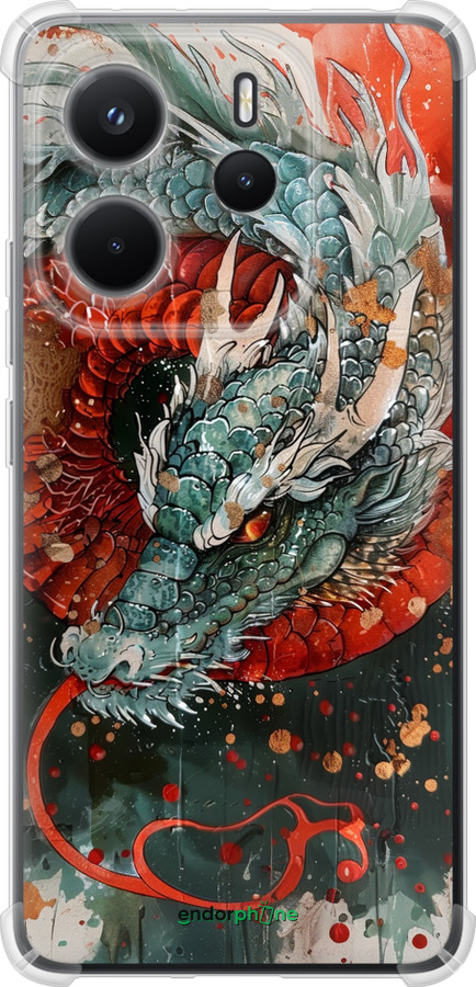 Силикон с усиленными углами чехол Стихия огня для Xiaomi Redmi Note 14 4G - 6101sp-3903 изображение 