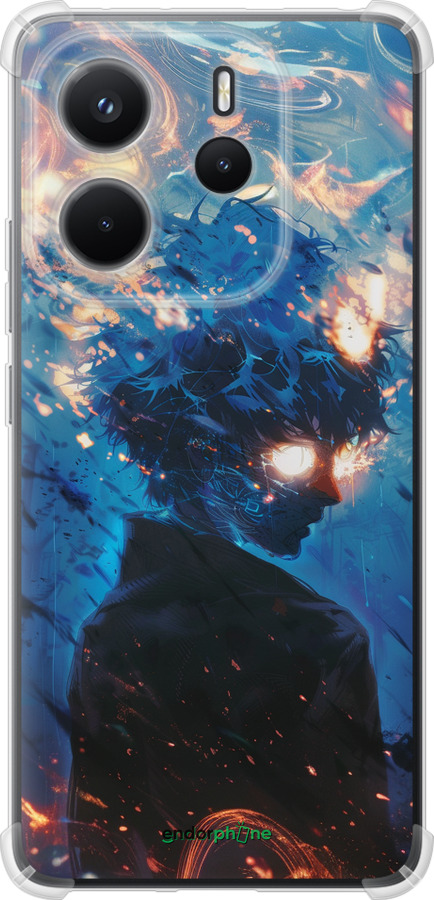 Силикон с усиленными углами чехол Сатору Годжо для Xiaomi Redmi Note 14 4G - 6129sp-3903 изображение 