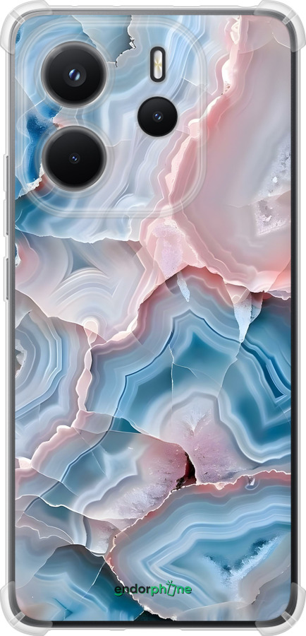 Силикон с усиленными углами чехол Мрамор для Xiaomi Redmi Note 14 4G - 6306sp-3903 изображение 