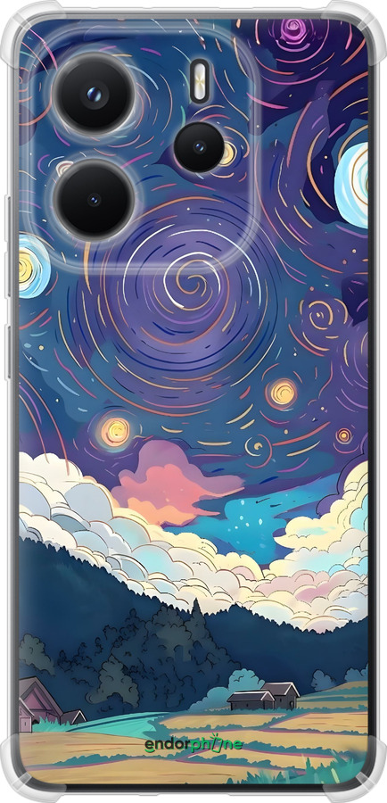 Силикон с усиленными углами чехол Креативный арт для Xiaomi Redmi Note 14 4G - 6322sp-3903 изображение 