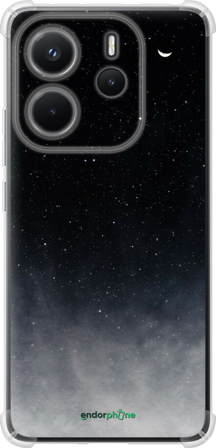 Силикон с усиленными углами чехол Сині хмари, Синій місяць для Xiaomi Redmi Note 14 4G - 6396sp-3903 изображение 