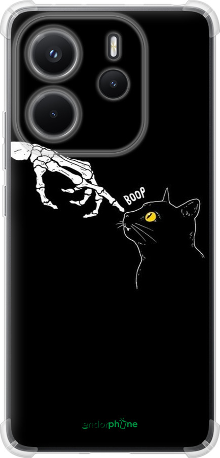 Силикон с усиленными углами чехол Кошка для Xiaomi Redmi Note 14 4G - 6505sp-3903 изображение 