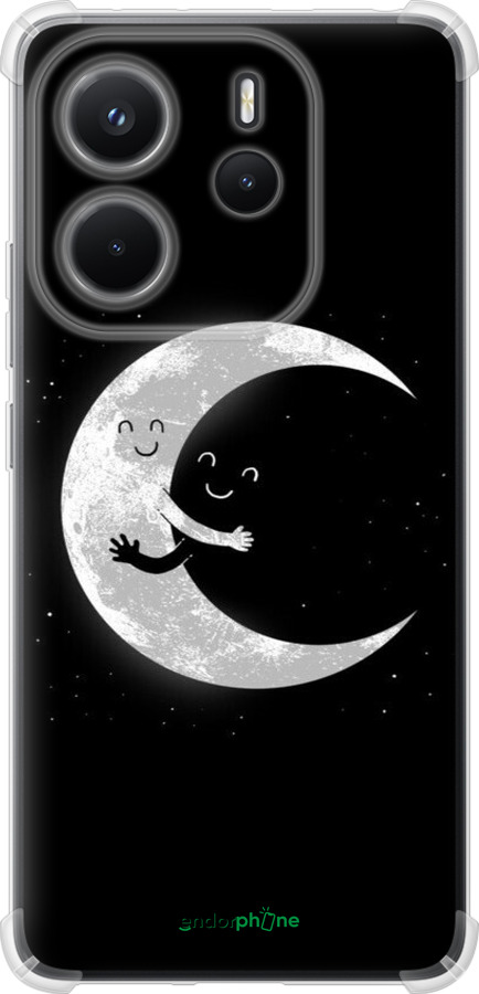Силикон с усиленными углами чехол Лунные объятия для Xiaomi Redmi Note 14 4G - 6508sp-3903 изображение 