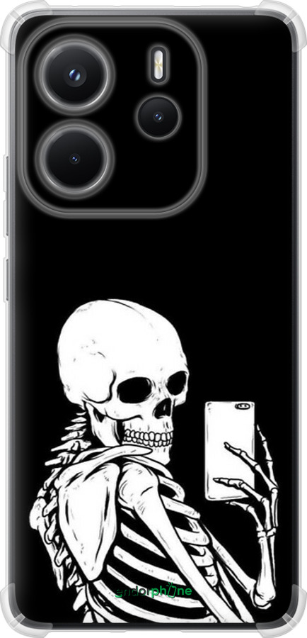 Силикон с усиленными углами чехол Скелет делает Selfie для Xiaomi Redmi Note 14 4G - 6535sp-3903 изображение 