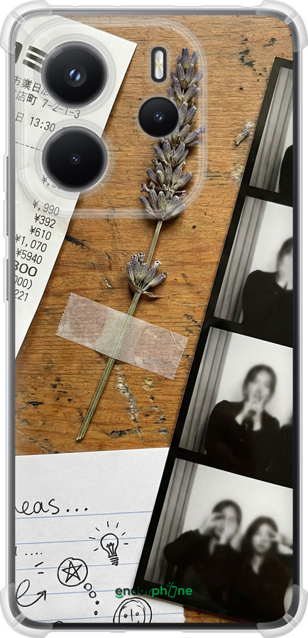 Силикон с усиленными углами чехол Aesthetic Scrapbook Collage для Xiaomi Redmi Note 14 4G - 6773sp-3903 изображение 