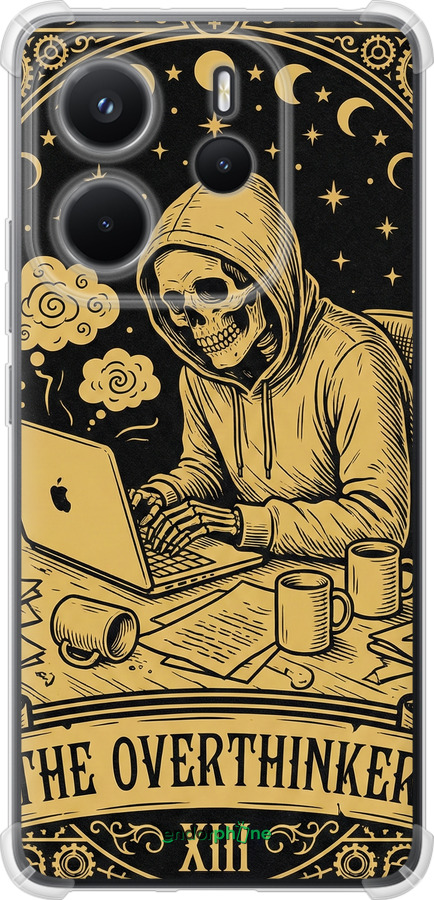 Силіконовий протиударний с посиленими кутами чехол The Overthinker для Xiaomi Redmi Note 14 4G - 6774sp-3903 изображение 