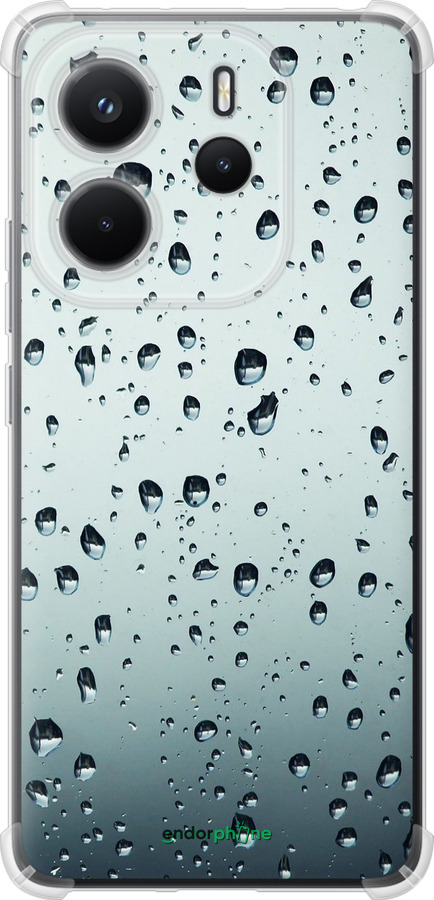 Силикон с усиленными углами чехол Стекло в каплях для Xiaomi Redmi Note 14 4G - 848sp-3903 изображение 