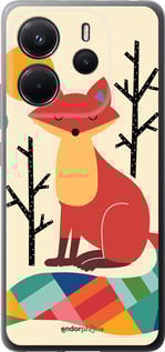 Силиконовый чехол Rainbow fox для Xiaomi Redmi Note 14 4G - 4010u-3903 изображение 
