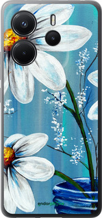 Силиконовый чехол Красивые арт-ромашки для Xiaomi Redmi Note 14 4G - 4031u-3903 изображение 