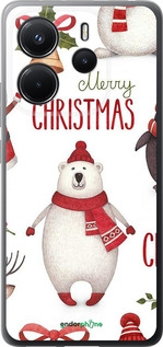 Силиконовый чехол Merry Christmas для Xiaomi Redmi Note 14 4G - 4106u-3903 изображение 