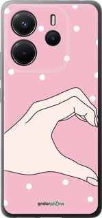 Силиконовый чехол Половинка сердца для Xiaomi Redmi Note 14 4G - 4340u-3903 изображение 