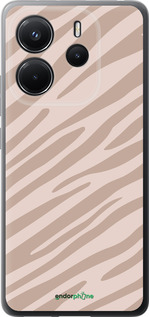 Силіконовий чехол Зебра беж для Xiaomi Redmi Note 14 4G - 4875u-3903 изображение 