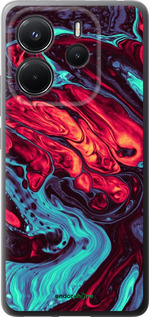 Силиконовый чехол Синяя красная абстакция для Xiaomi Redmi Note 14 4G - 5339u-3903 изображение 
