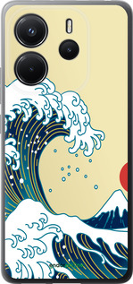 Силиконовый чехол Японские волны для Xiaomi Redmi Note 14 4G - 5533u-3903 изображение 