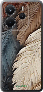 Силиконовый чехол Листья в стиле бохо для Xiaomi Redmi Note 14 4G - 5643u-3903 изображение 