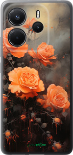 Силиконовый чехол Оранжевые розы для Xiaomi Redmi Note 14 4G - 5944u-3903 изображение 