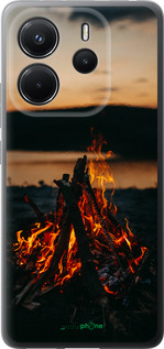 Силиконовый чехол Огонь для Xiaomi Redmi Note 14 4G - 6021u-3903 изображение 