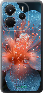 Силиконовый чехол Роса на цветке для Xiaomi Redmi Note 14 4G - 6039u-3903 изображение 