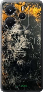 Силиконовый чехол Лев в золотых красках для Xiaomi Redmi Note 14 4G - 6155u-3903 изображение 