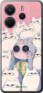 Силіконовий чехол Малышка с котами для Xiaomi Redmi Note 14 4G - 6295u-3903 изображение 