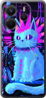 Силиконовый чехол Кот панк для Xiaomi Redmi Note 14 4G - 6311u-3903 изображение 