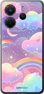Силиконовый чехол Облака и радуга для Xiaomi Redmi Note 14 4G - 6312u-3903 изображение 