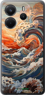 Силіконовий чехол Арт хвилі для Xiaomi Redmi Note 14 4G - 6324u-3903 изображение 