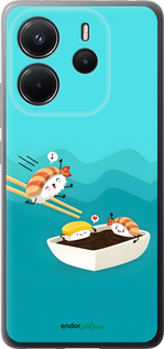 Силиконовый чехол Суши для Xiaomi Redmi Note 14 4G - 6354u-3903 изображение 