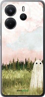 Силиконовый чехол Привидение для Xiaomi Redmi Note 14 4G - 6401u-3903 изображение 