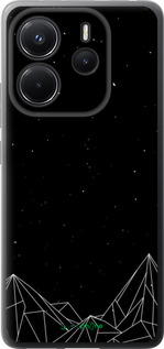 Силіконовий чехол Чорно білі абстрактні гори для Xiaomi Redmi Note 14 4G - 6437u-3903 изображение 