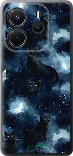 Силиконовый чехол Изображение Кошек с тёмной акварелью для Xiaomi Redmi Note 14 4G - 6521u-3903 изображение 