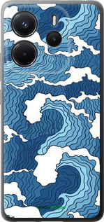 Силиконовый чехол Абстрактный рисунок морских волн для Xiaomi Redmi Note 14 4G - 6538u-3903 изображение 