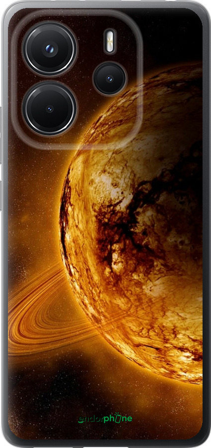 Силиконовый чехол Жёлтый Сатурн для Xiaomi Redmi Note 14 4G - 170u-3903 изображение 