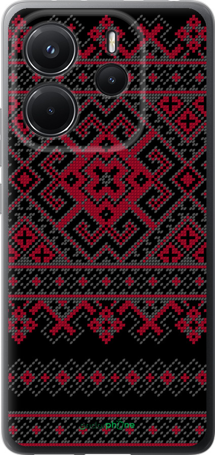 Силиконовый чехол Вышиванка 52 для Xiaomi Redmi Note 14 4G - 1763u-3903 изображение 