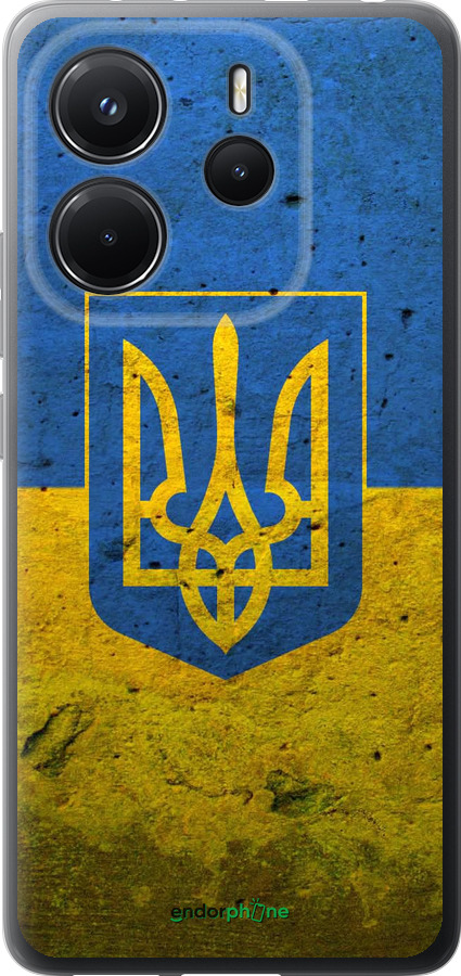 Силиконовый чехол Флаг и герб Украины 2 для Xiaomi Redmi Note 14 4G - 378u-3903 изображение 