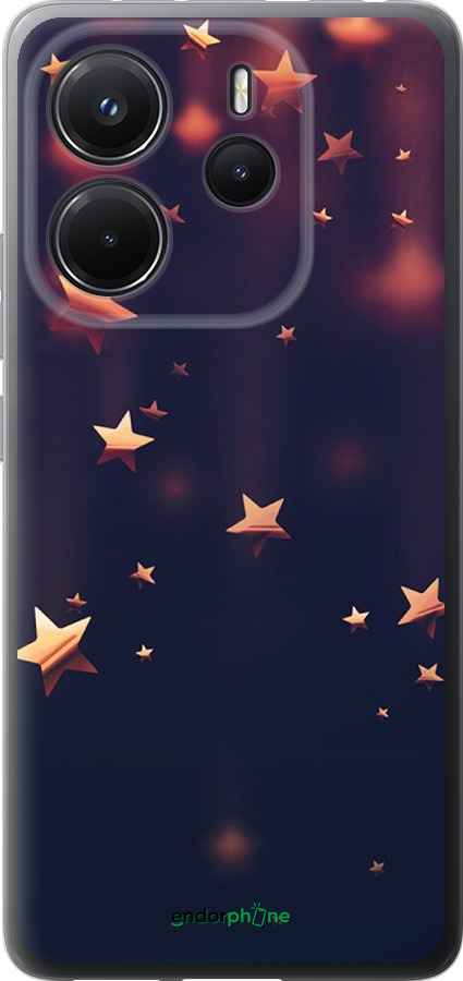 Силиконовый чехол Падающие звезды для Xiaomi Redmi Note 14 4G - 3974u-3903 изображение 
