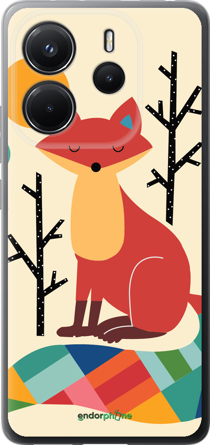 Силиконовый чехол Rainbow fox для Xiaomi Redmi Note 14 4G - 4010u-3903 изображение 