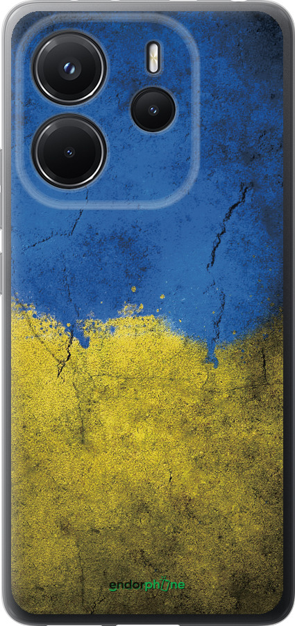 Силиконовый чехол Флаг Украины 2 для Xiaomi Redmi Note 14 4G - 401u-3903 изображение 