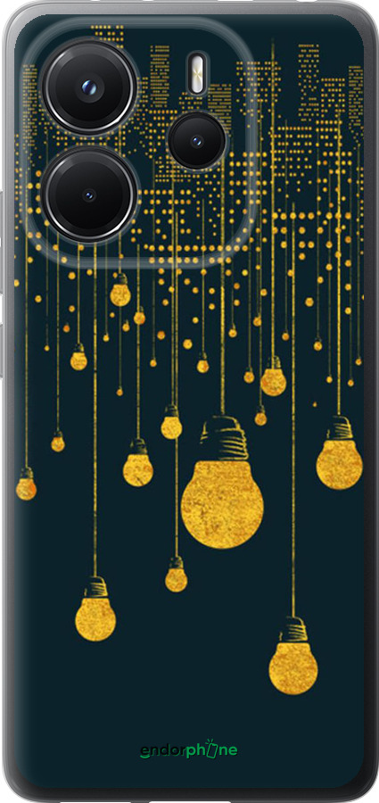 Силиконовый чехол Иллюстрация ночного города для Xiaomi Redmi Note 14 4G - 4162u-3903 изображение 
