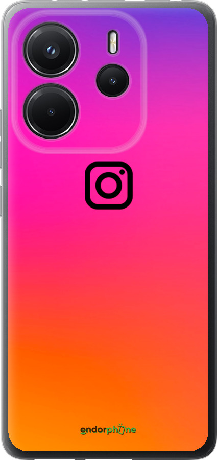 Силиконовый чехол Instagram для Xiaomi Redmi Note 14 4G - 4273u-3903 изображение 