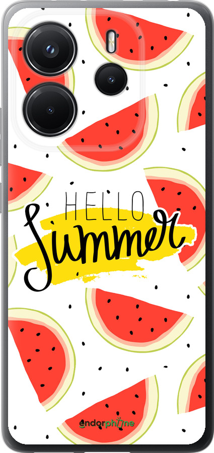 Силиконовый чехол Hello Summer для Xiaomi Redmi Note 14 4G - 4356u-3903 изображение 