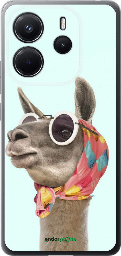 Силіконовий чехол Модна лама для Xiaomi Redmi Note 14 4G - 4479u-3903 изображение 